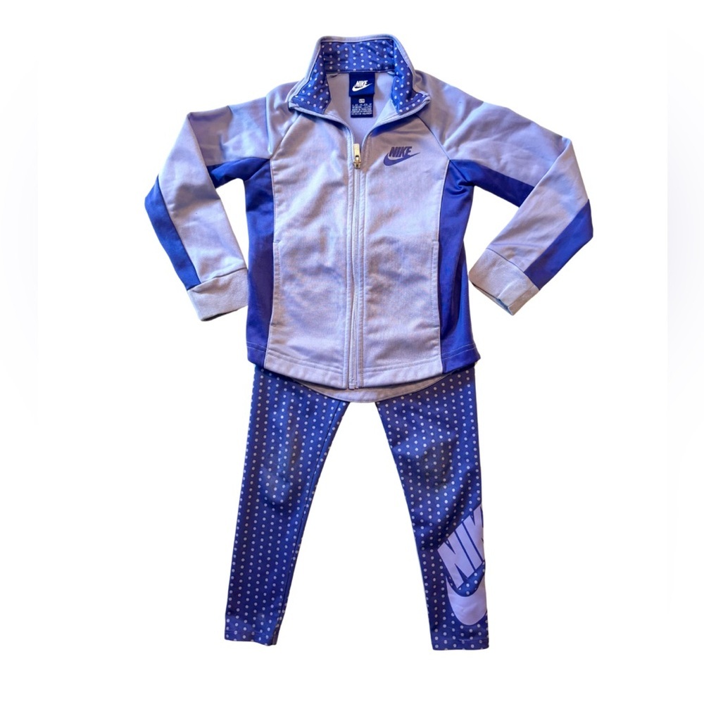 Kids Nike Violet and Purple Tracksuit Set